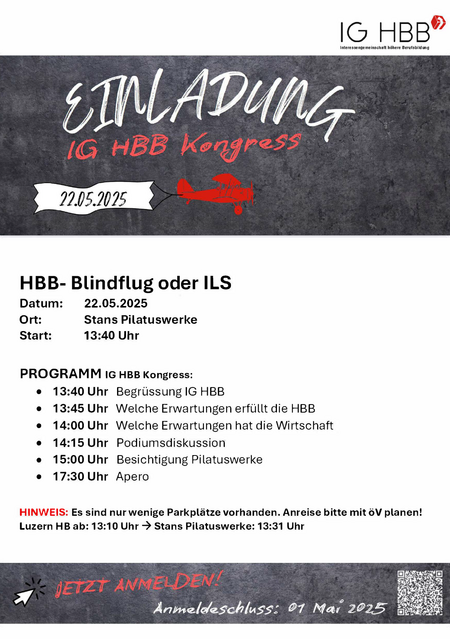 Einladung zum IG HBB Kongress